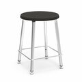 Virco 120 Series 18" Stool, 5th Grade - Adult with Nylon Glides - Black Seat 12018